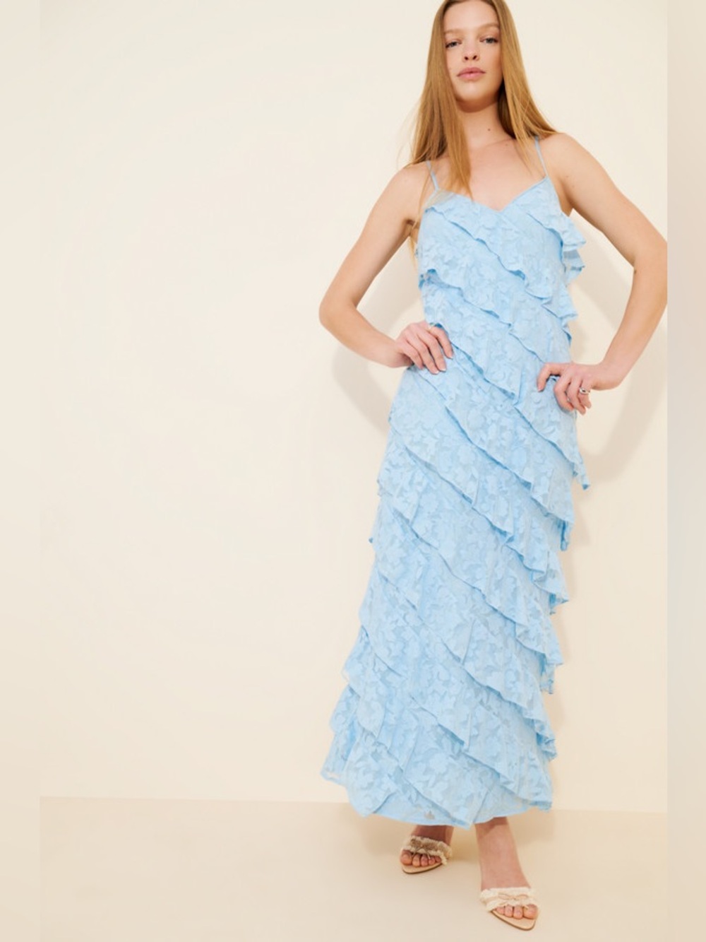 Saylor Gretta Tiered Ruffle Maxi Dress - Picture 2 of 9
